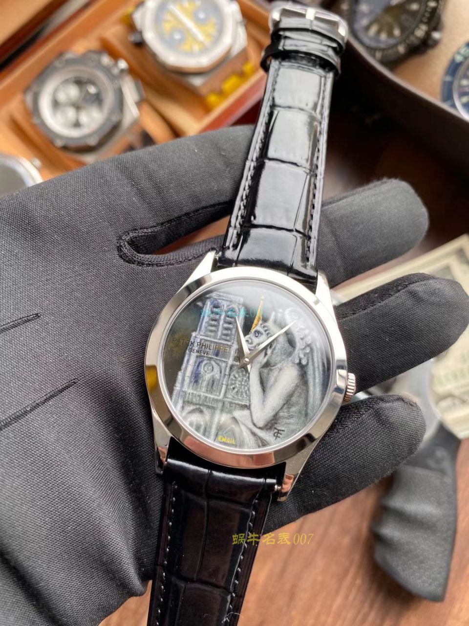 FL珐琅厂百达翡丽5077P微绘珐琅系列复刻高仿腕表「巴黎圣母院的石制怪兽」 / BD368