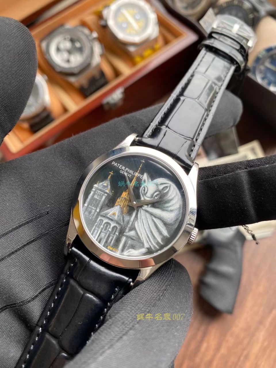 FL珐琅厂百达翡丽5077P微绘珐琅系列复刻高仿腕表「巴黎圣母院的石制怪兽」 / BD368