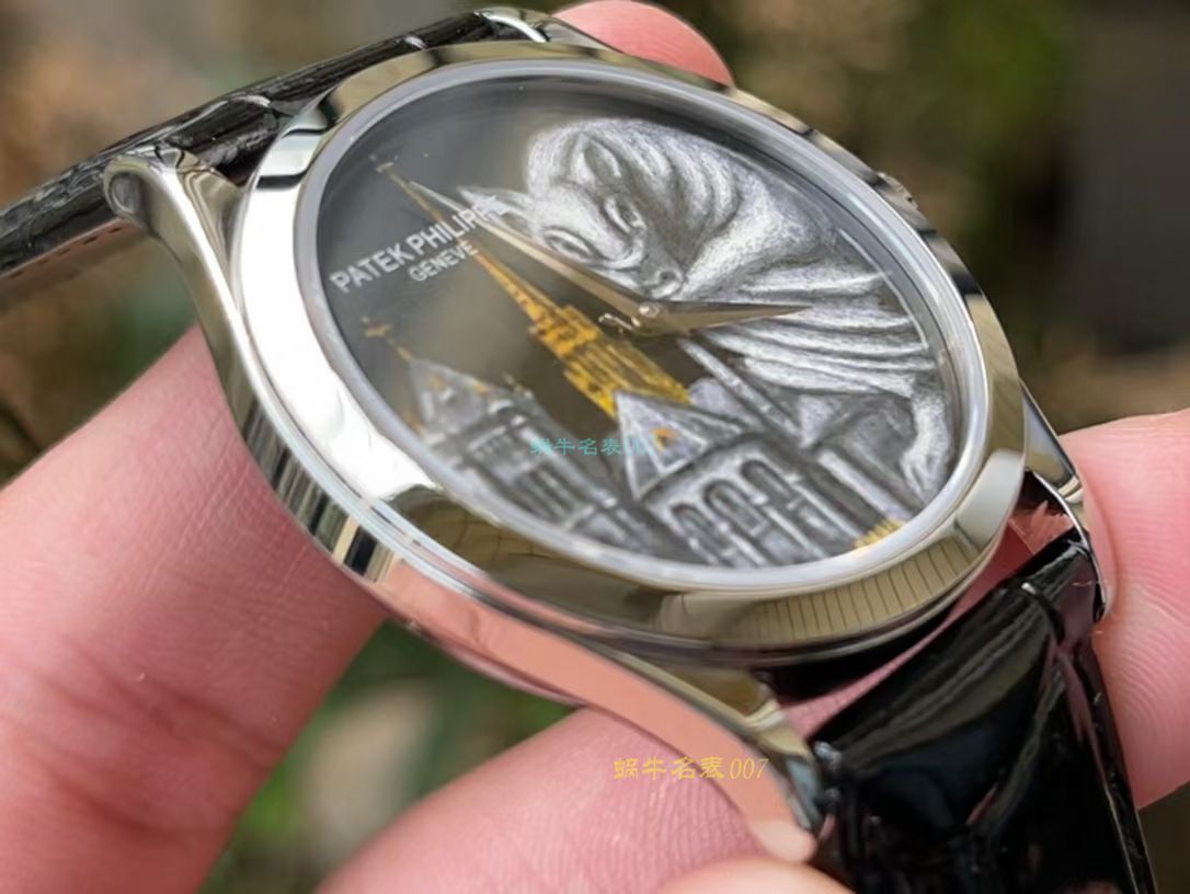 FL珐琅厂百达翡丽5077P微绘珐琅系列复刻高仿腕表「巴黎圣母院的石制怪兽」 / BD368