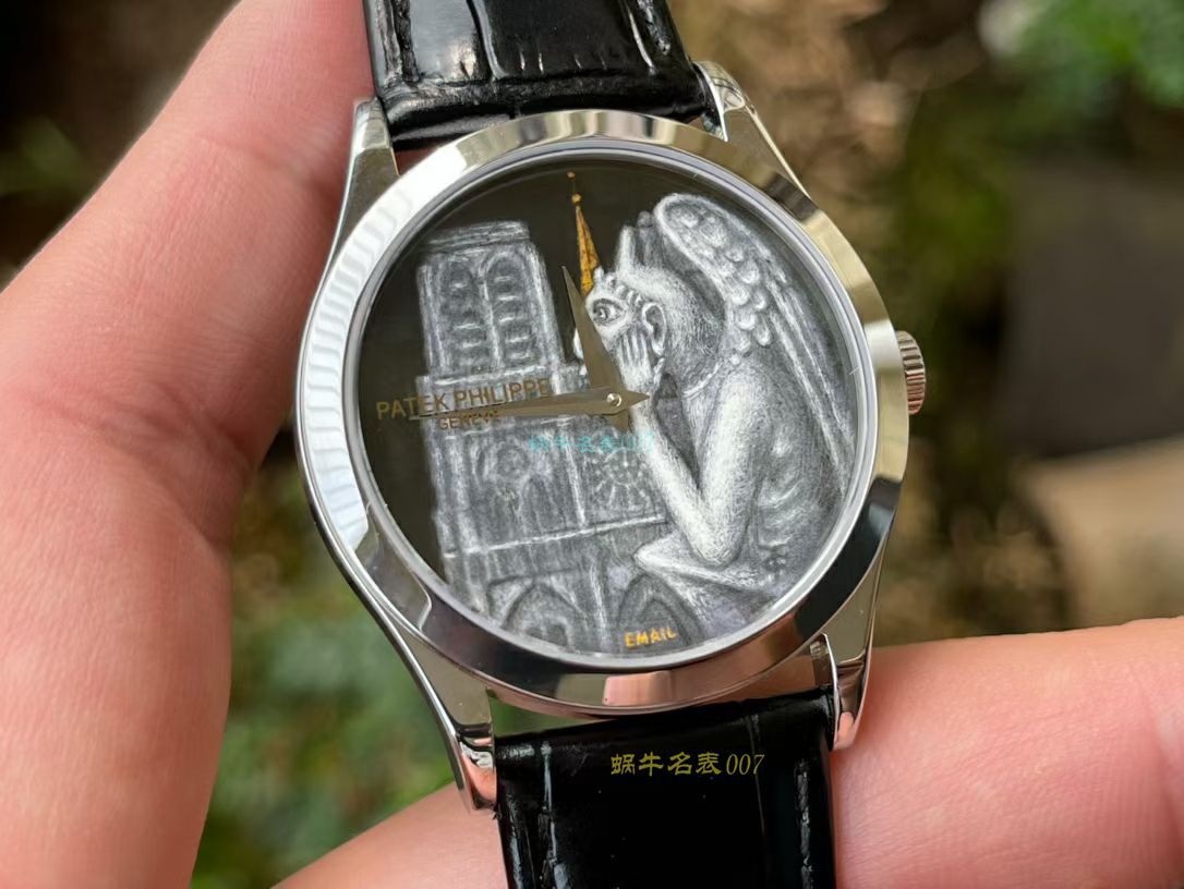 FL珐琅厂百达翡丽5077P微绘珐琅系列复刻高仿腕表「巴黎圣母院的石制怪兽」 / BD368