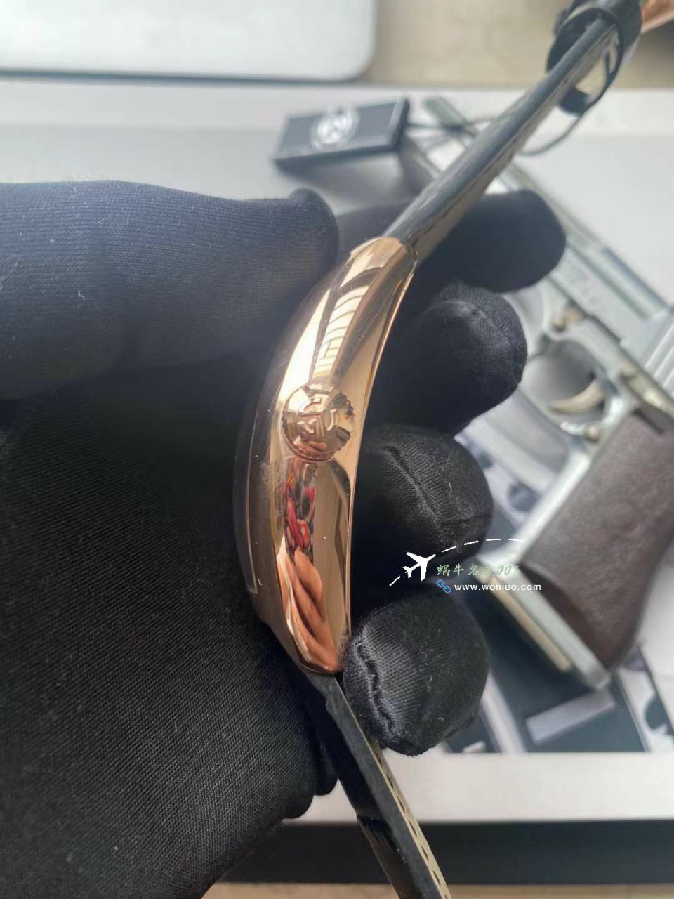 视频评测法穆兰CRAZY HOURS 系列8880 CH 顶级复刻高仿乱跳时间玫瑰金表壳黑面时标白盘腕表 / FL082