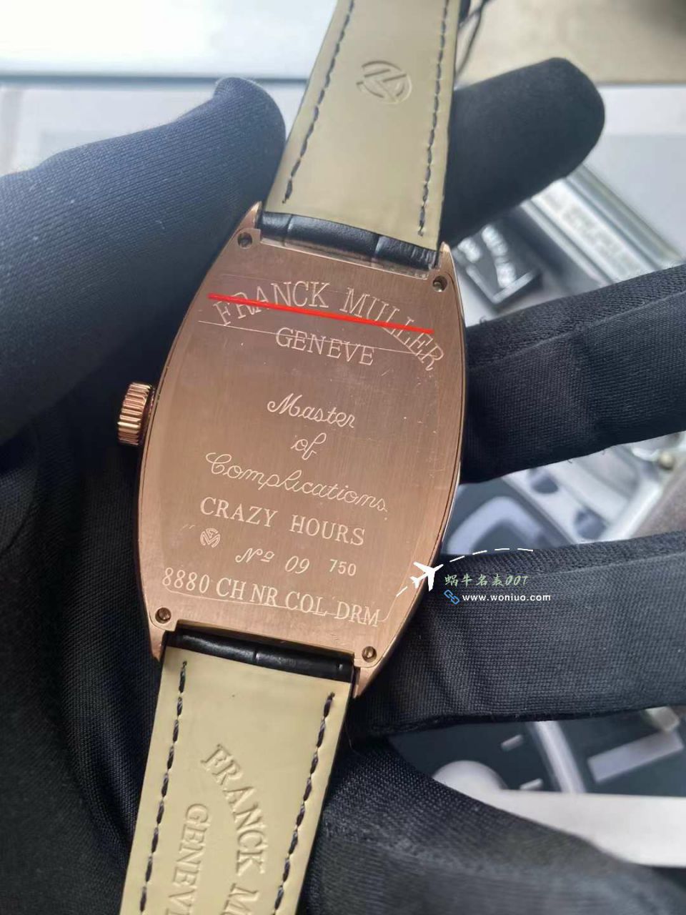 视频评测法穆兰CRAZY HOURS 系列8880 CH 顶级复刻高仿乱跳时间玫瑰金表壳黑面时标白盘腕表 / FL082