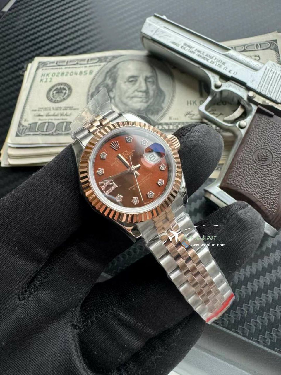 劳力士女装日志型28毫米m279171-0003复刻高仿巧克力面盘腕表 / R855