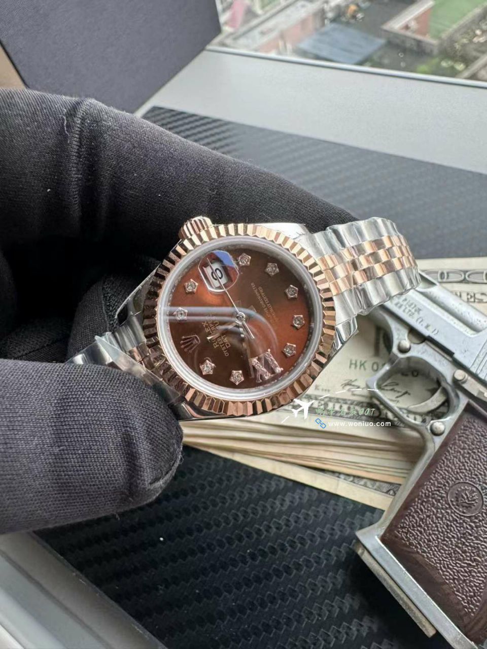 劳力士女装日志型28毫米m279171-0003复刻高仿巧克力面盘腕表 / R855