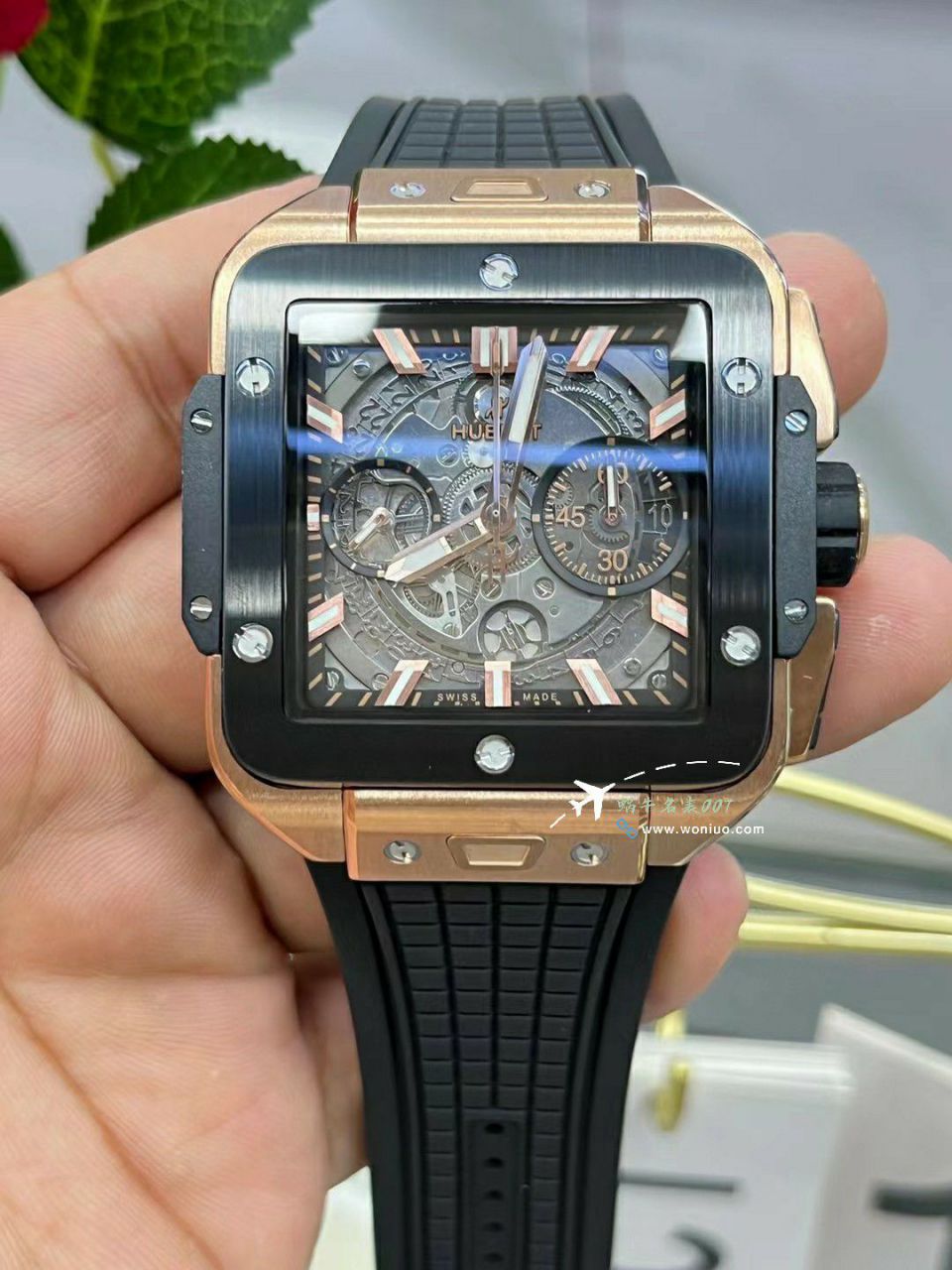 BBF宇舶SQUARE BANG UNICO方形一比一复刻高仿表821.OX.0180.RX，821.OM.0180.RX，821.NM.0170.RX，821.NX.0170.RX / YB131