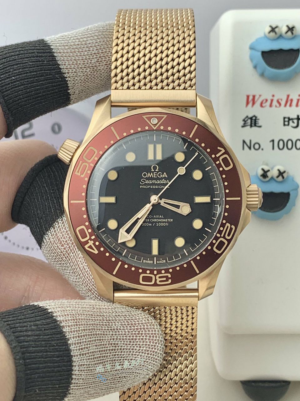 VS欧米茄新品007海马300青铜金一比一复刻手表210.90.42.20.01.003，210.92.42.20.01.003腕表金 / VS820