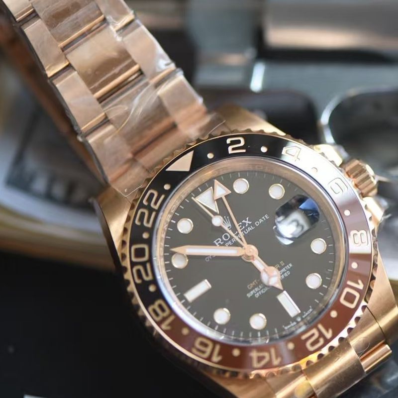 CLEAN劳力士格林尼治型II土豪金超A高仿手表m126715chnr-0001腕表