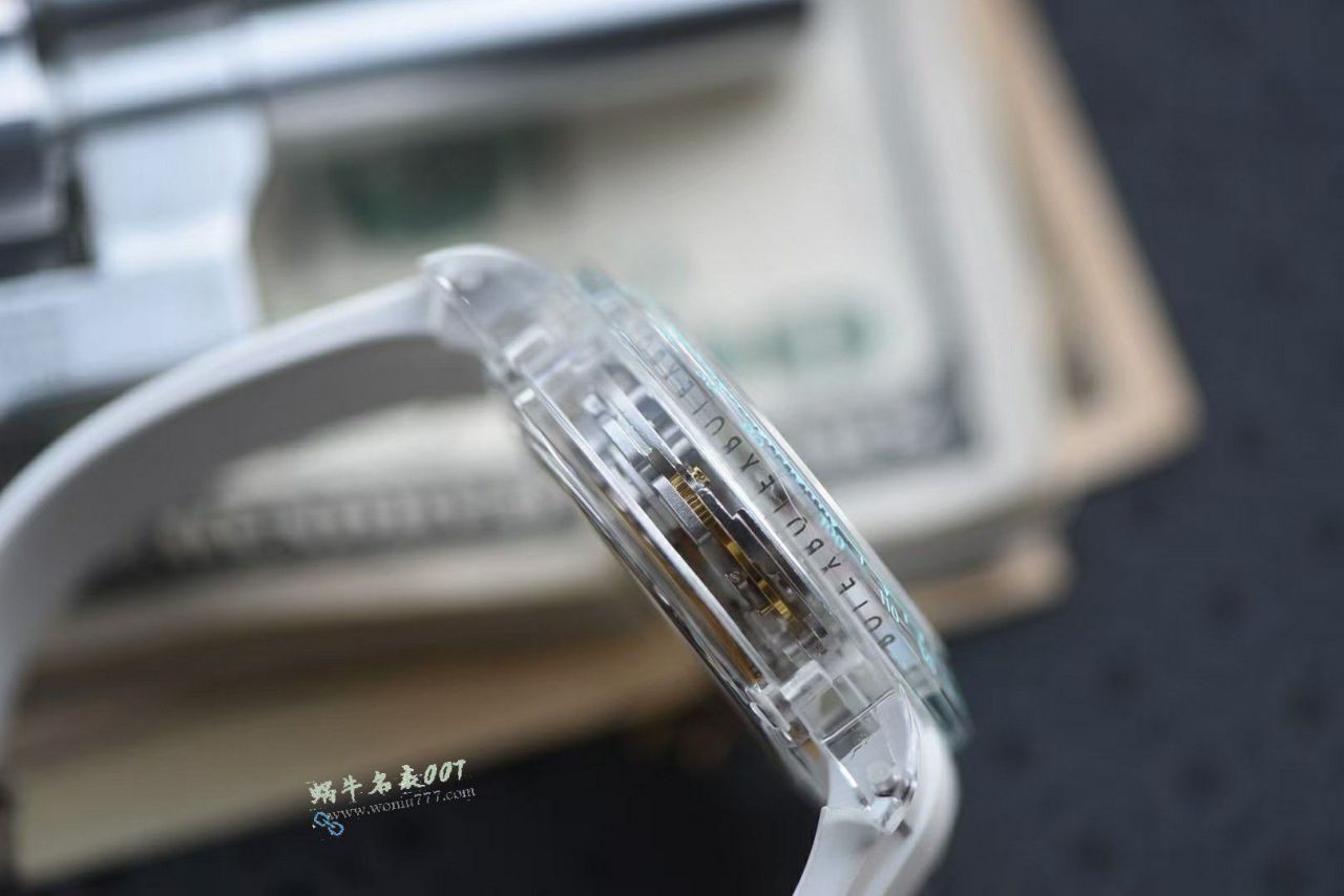 视频评测高阶定制版全透明水晶壳超级镂空4130劳力士迪通拿手表 / R982