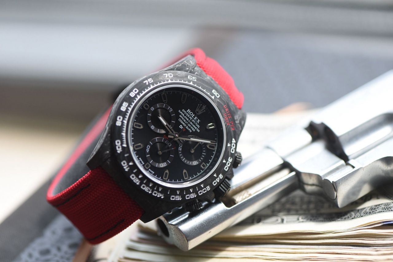 行业最高版本Diw定制版ROLEX劳力士迪通拿复刻高仿手表全碳纤维壳 / R929