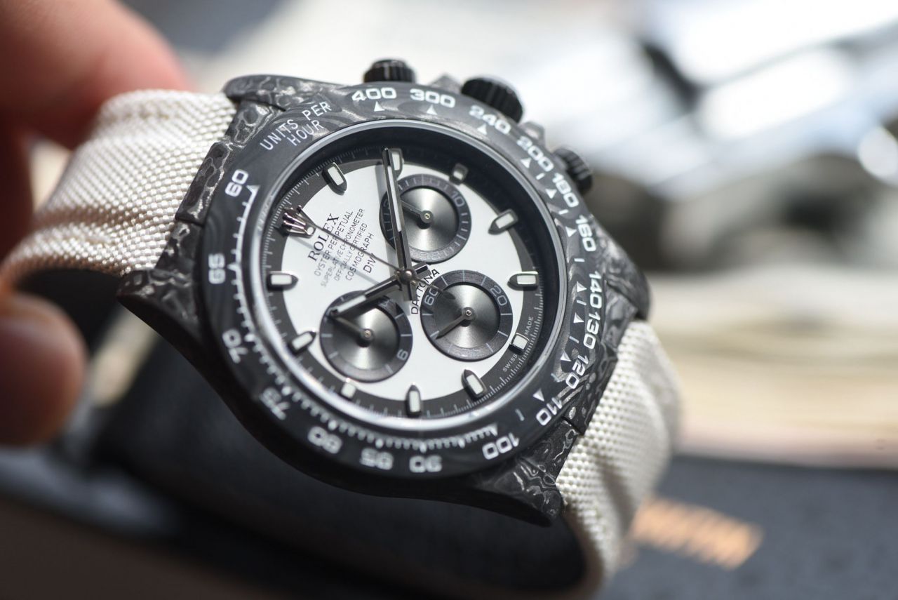 行业最高版本Diw定制版ROLEX劳力士迪通拿复刻高仿手表全碳纤维壳 / R929