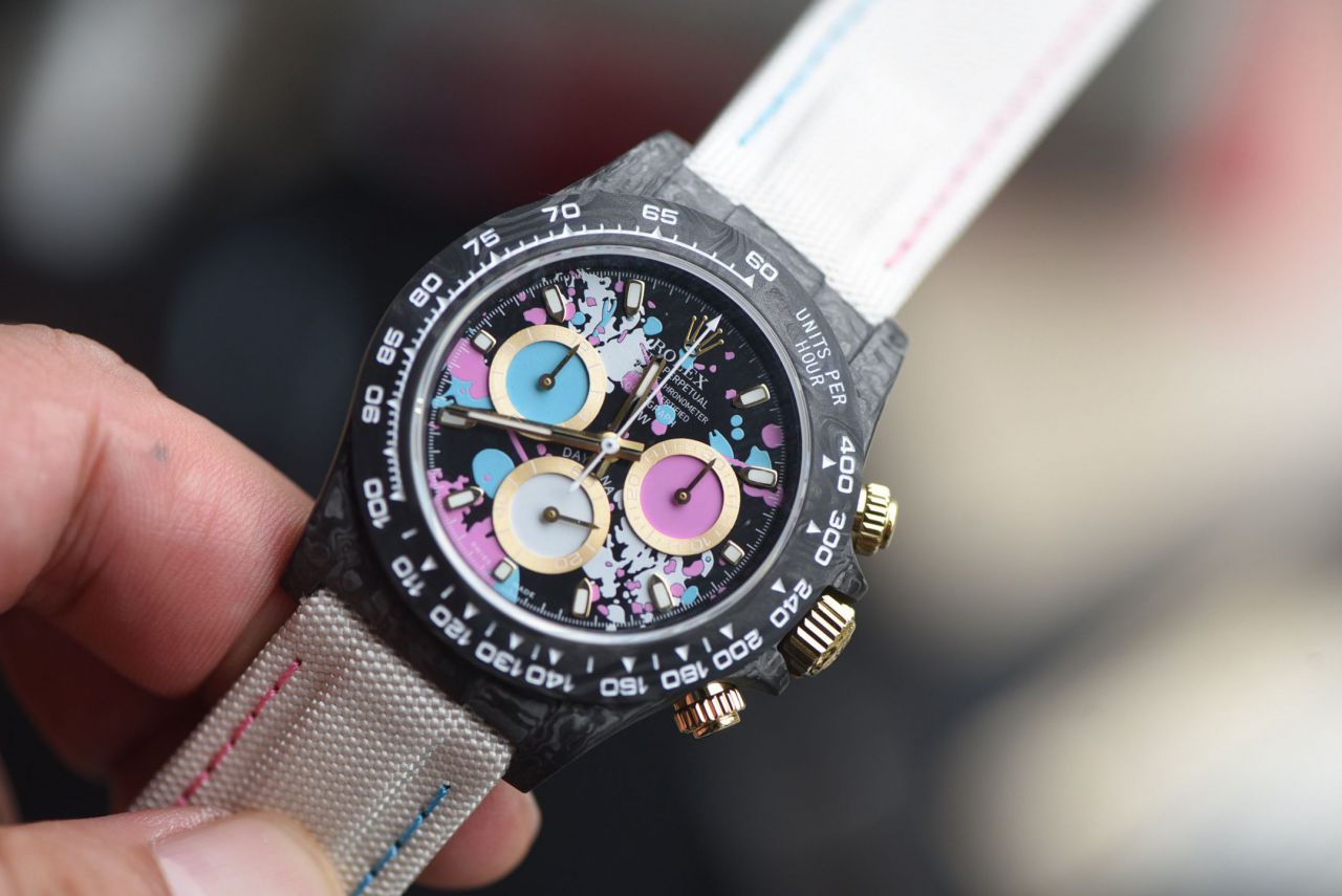 行业最高版本Diw定制版ROLEX劳力士迪通拿复刻高仿手表全碳纤维壳 / R929