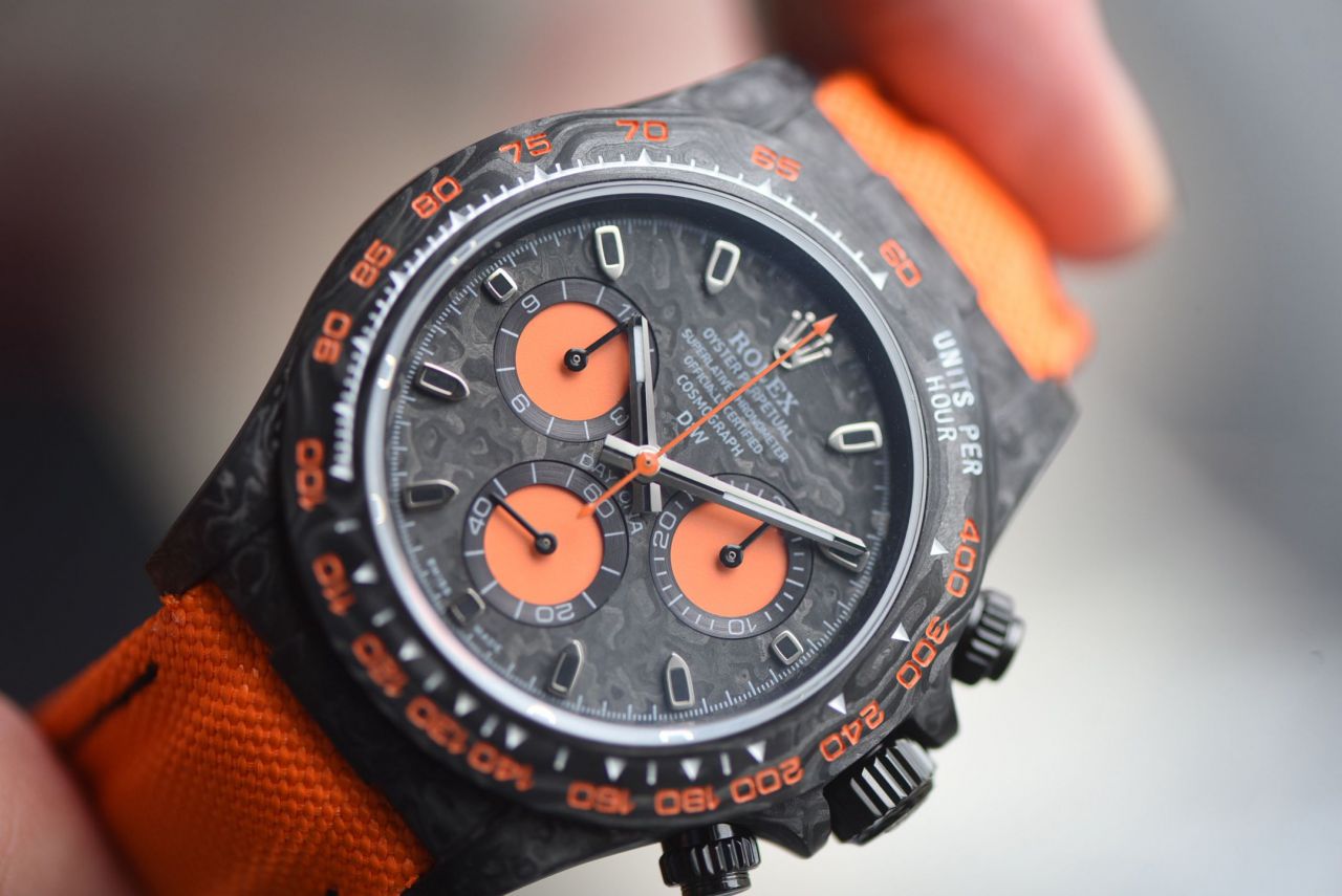 行业最高版本Diw定制版ROLEX劳力士迪通拿复刻高仿手表全碳纤维壳 / R929