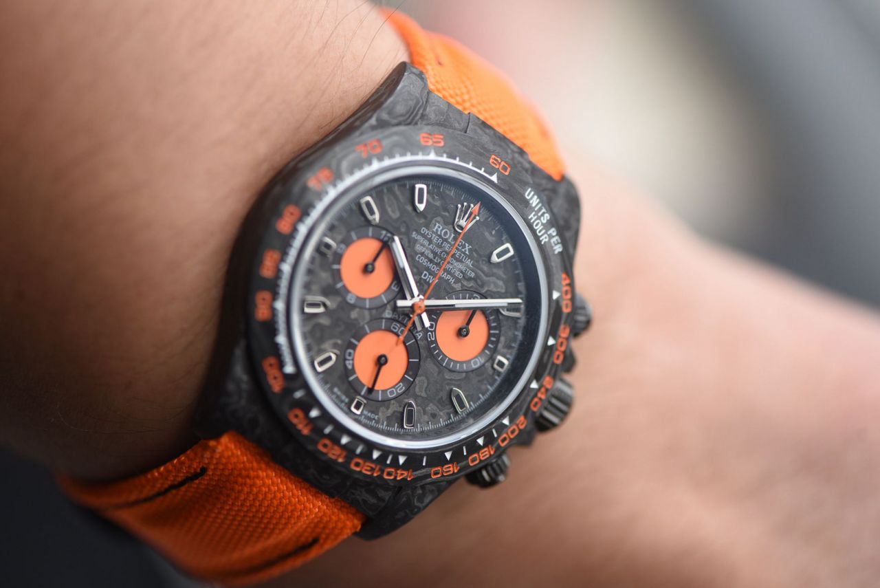 行业最高版本Diw定制版ROLEX劳力士迪通拿复刻高仿手表全碳纤维壳 / R929