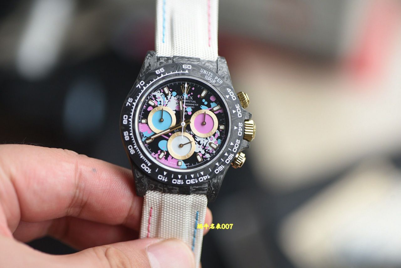 N厂行业最高版本Diw定制版ROLEX劳力士迪通拿全碳纤维壳腕表 / R987