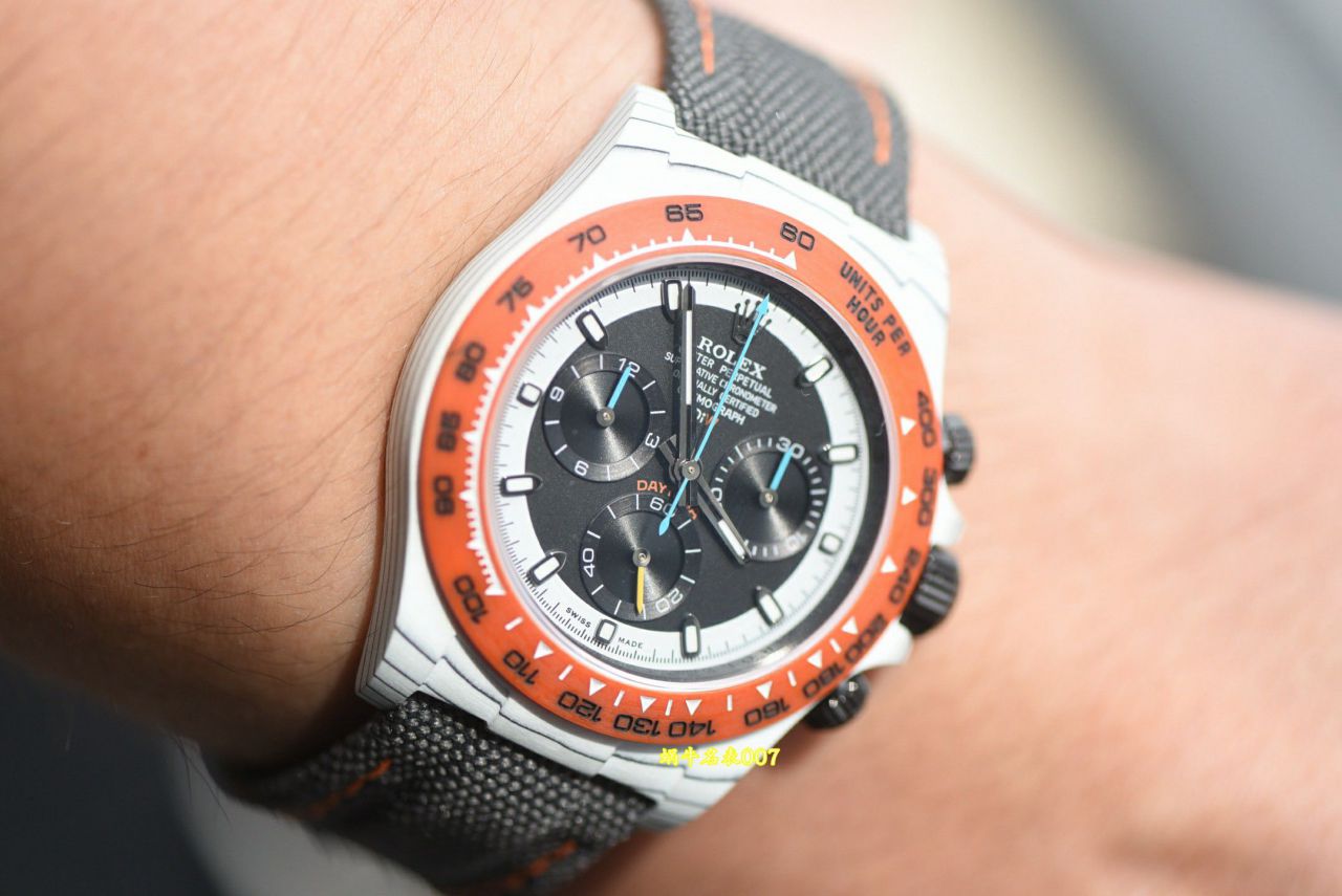 N厂行业最高版本Diw定制版ROLEX劳力士迪通拿全碳纤维壳腕表 / R990