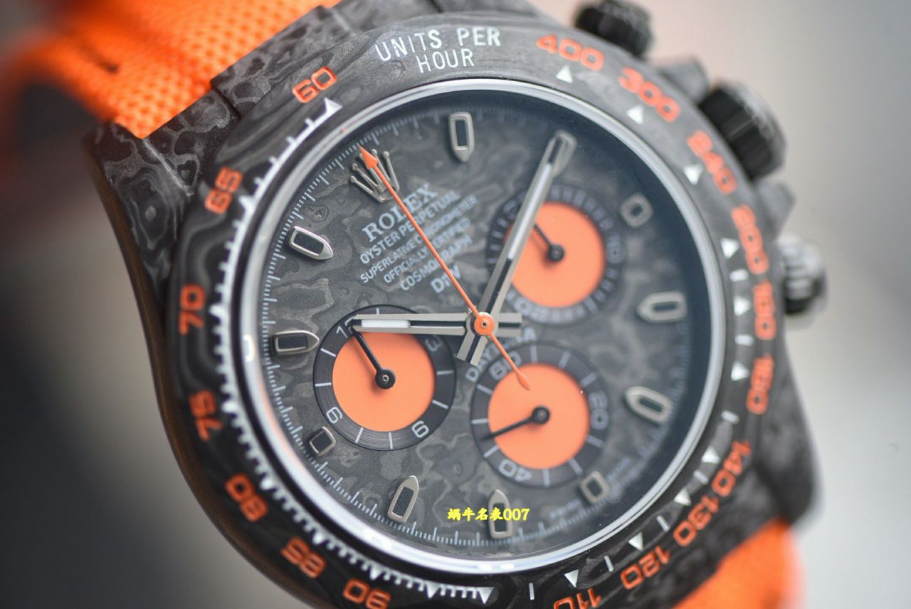 N厂行业最高版本Diw定制版ROLEX劳力士迪通拿全碳纤维壳腕表 / R988