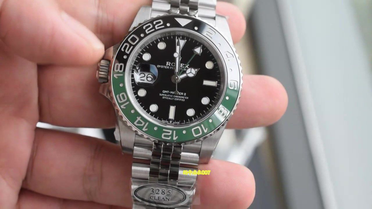 视频评测clean厂劳力士格林尼治m126720vtnr-0002左撇子雪碧圈手表 / R993