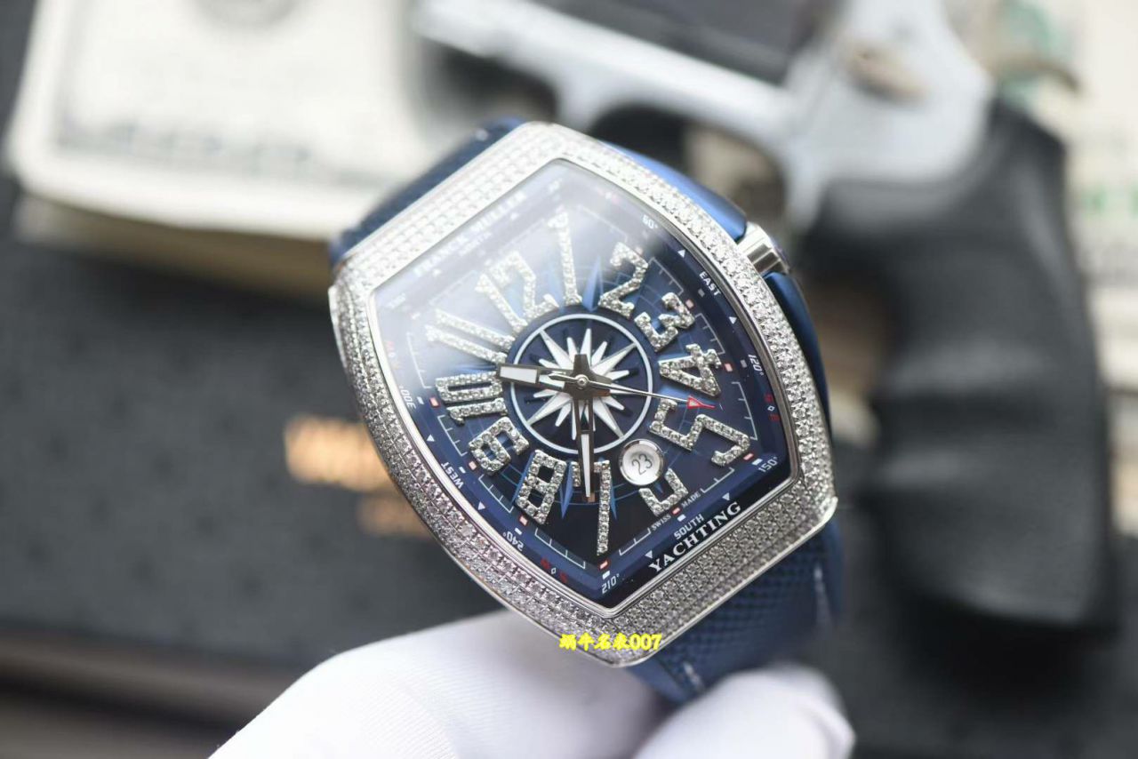 法兰克穆勒 FM v45游艇法穆兰顶级复刻手表VANGUARD系列Vanguard Yachting 钻石腕表 / FL085