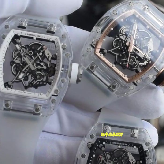 视频评测VAUCHER机芯AET定制RICHARD MILLE理查德米勒RM055蓝宝石表壳