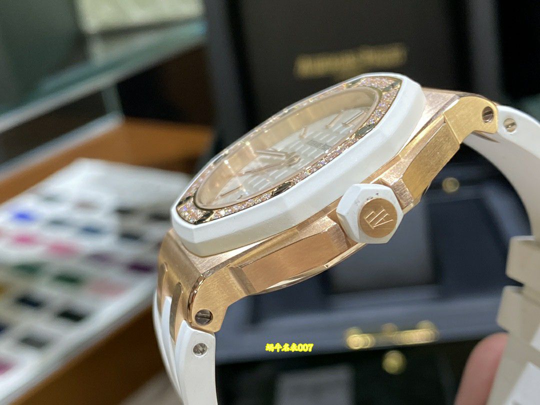 高端稀有品原单品质真钻女表爱彼皇家橡树离岸型复刻67540OK.ZZ.D010CA.01腕表 / AP367