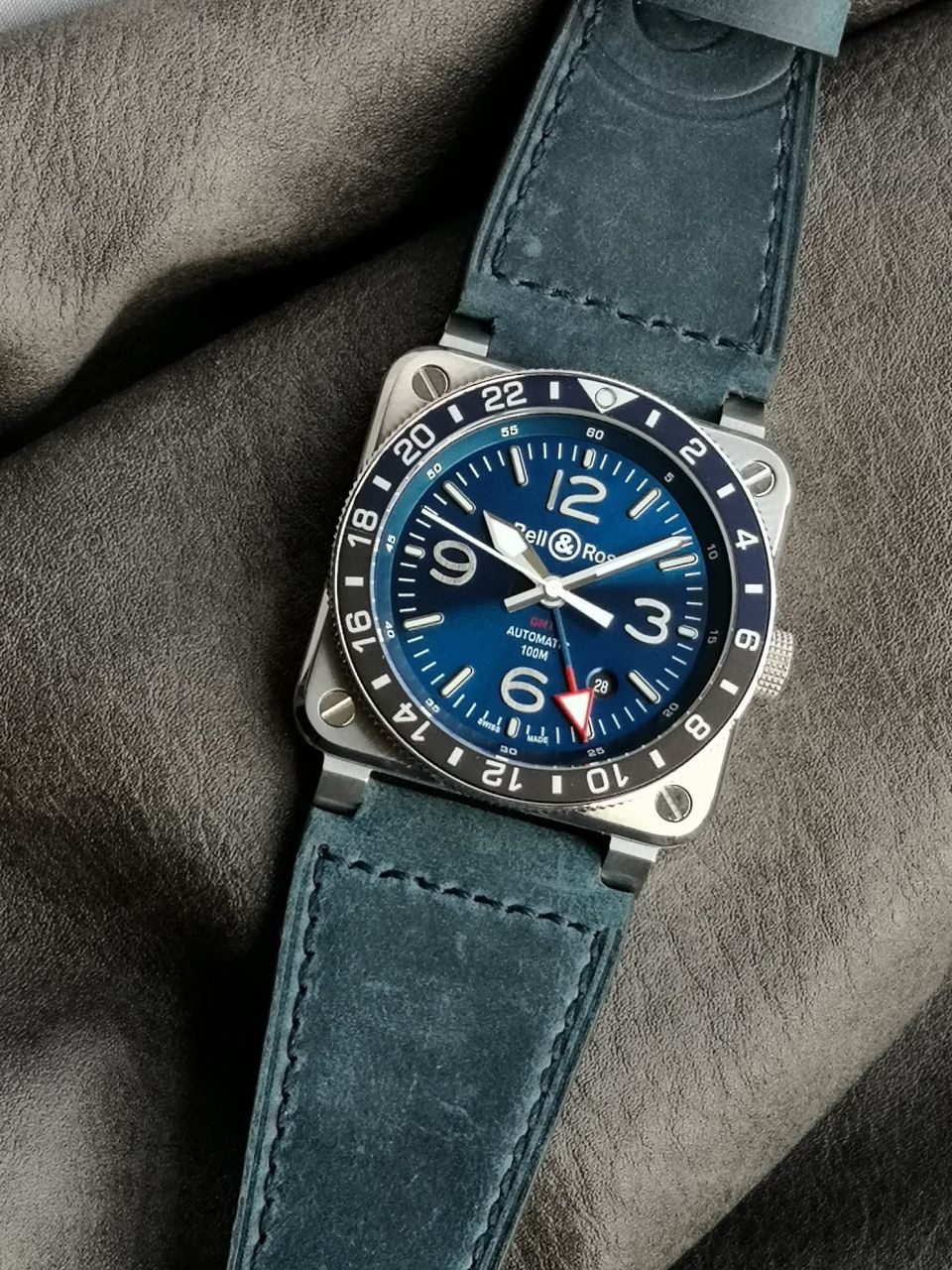 柏莱士INSTRUMENTS系列BR0393-BLU-ST/SCA腕表 /  