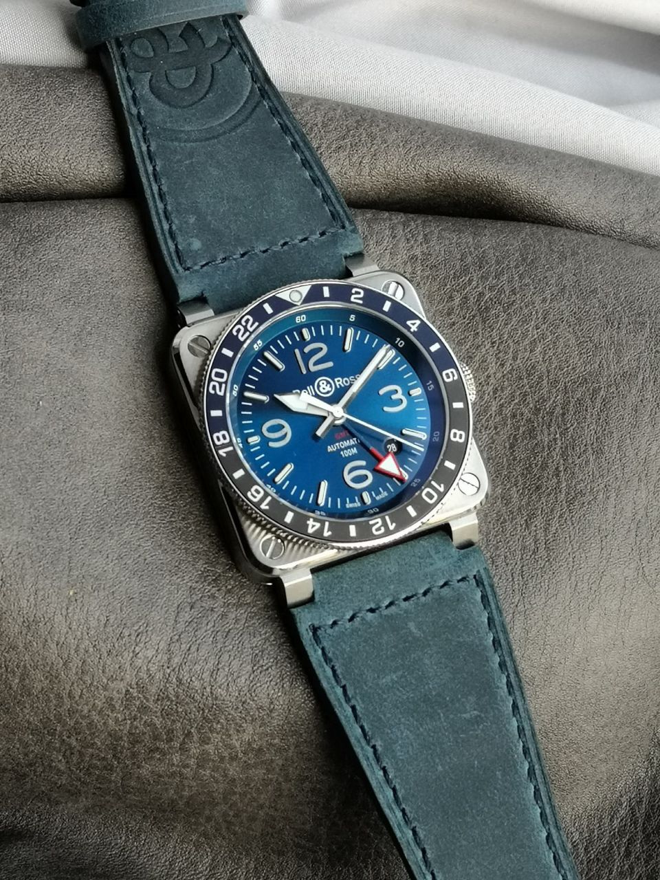 柏莱士INSTRUMENTS系列BR0393-BLU-ST/SCA腕表 /  