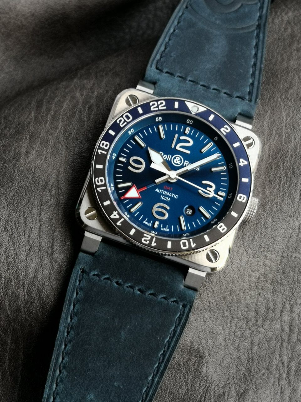 柏莱士INSTRUMENTS系列BR0393-BLU-ST/SCA腕表 /  