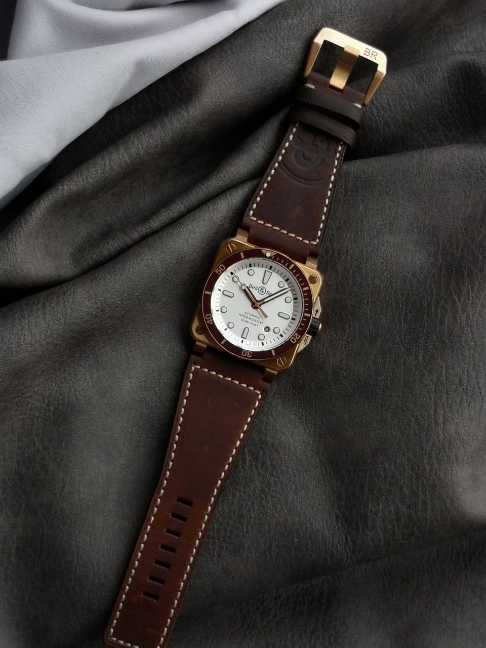 柏莱士INSTRUMENTS系列BR0392-D-WH-BR/SCA腕表 /  