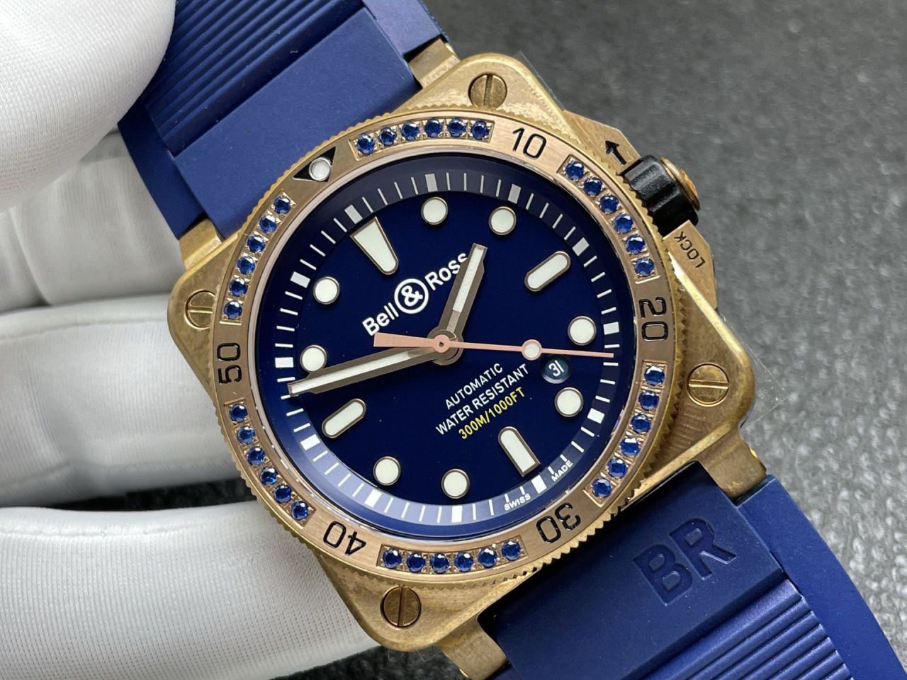 柏莱士INSTRUMENTS系列BR 03-92 DIVER BRONZE BLUE腕表 /  