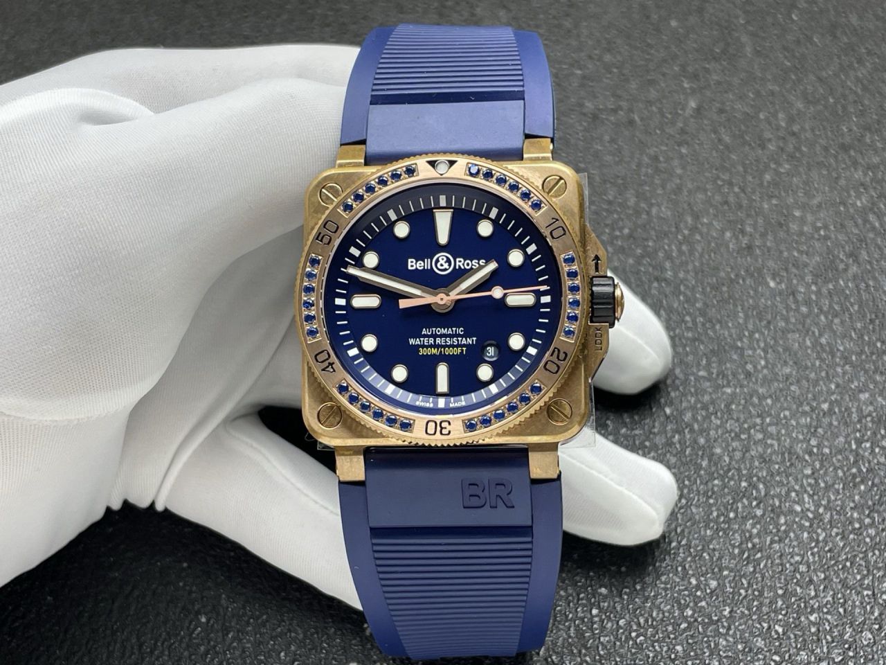 柏莱士INSTRUMENTS系列BR 03-92 DIVER BRONZE BLUE腕表 /  