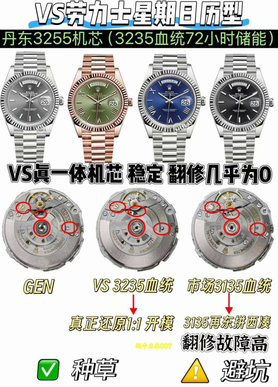 VS劳力士星期日历型配重系列M228236-0012腕表 /  