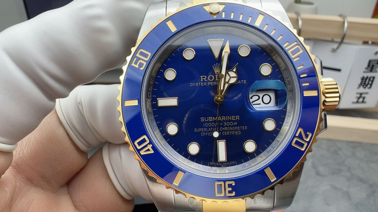 VS劳力士潜航者二代116613LB-0005 蓝盘腕表(间金蓝鬼)