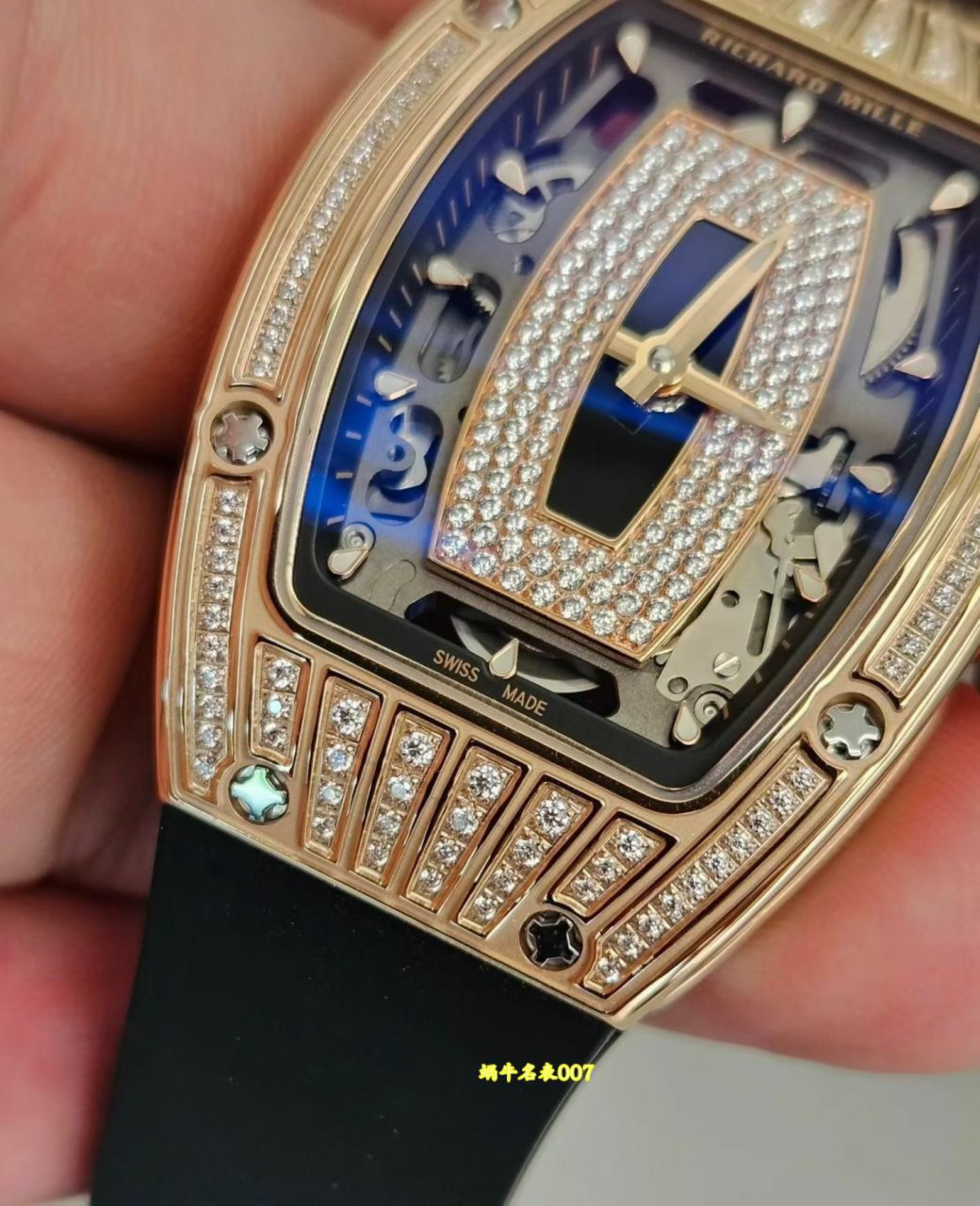 高端定制包金Richard Mille 理查米尔女士超A复刻手表RM07-01 NTPT腕表 /  