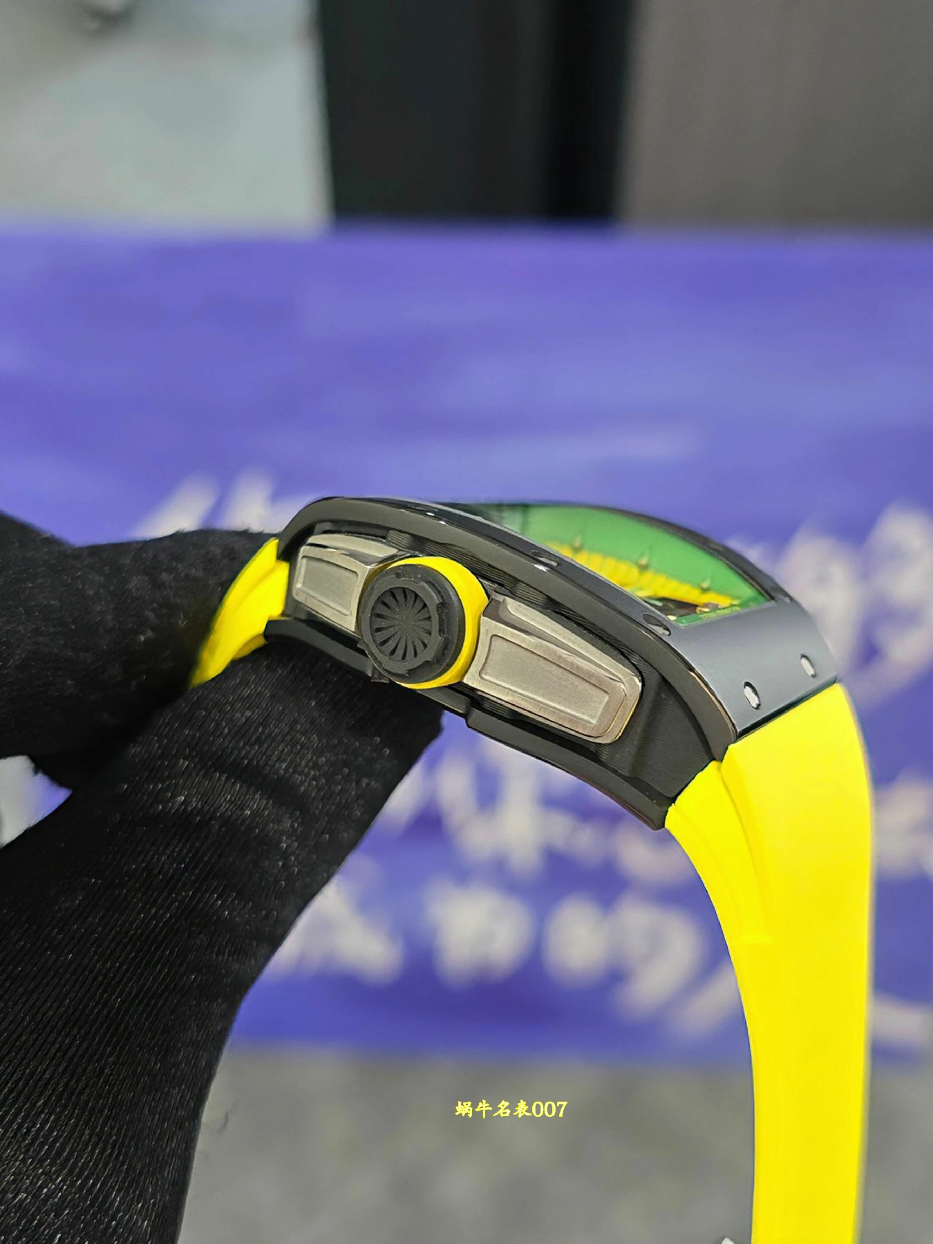 高级私人定制黑陶瓷绿跑道Richard Miller理查德米勒RM61-01顶级复刻手表 /  