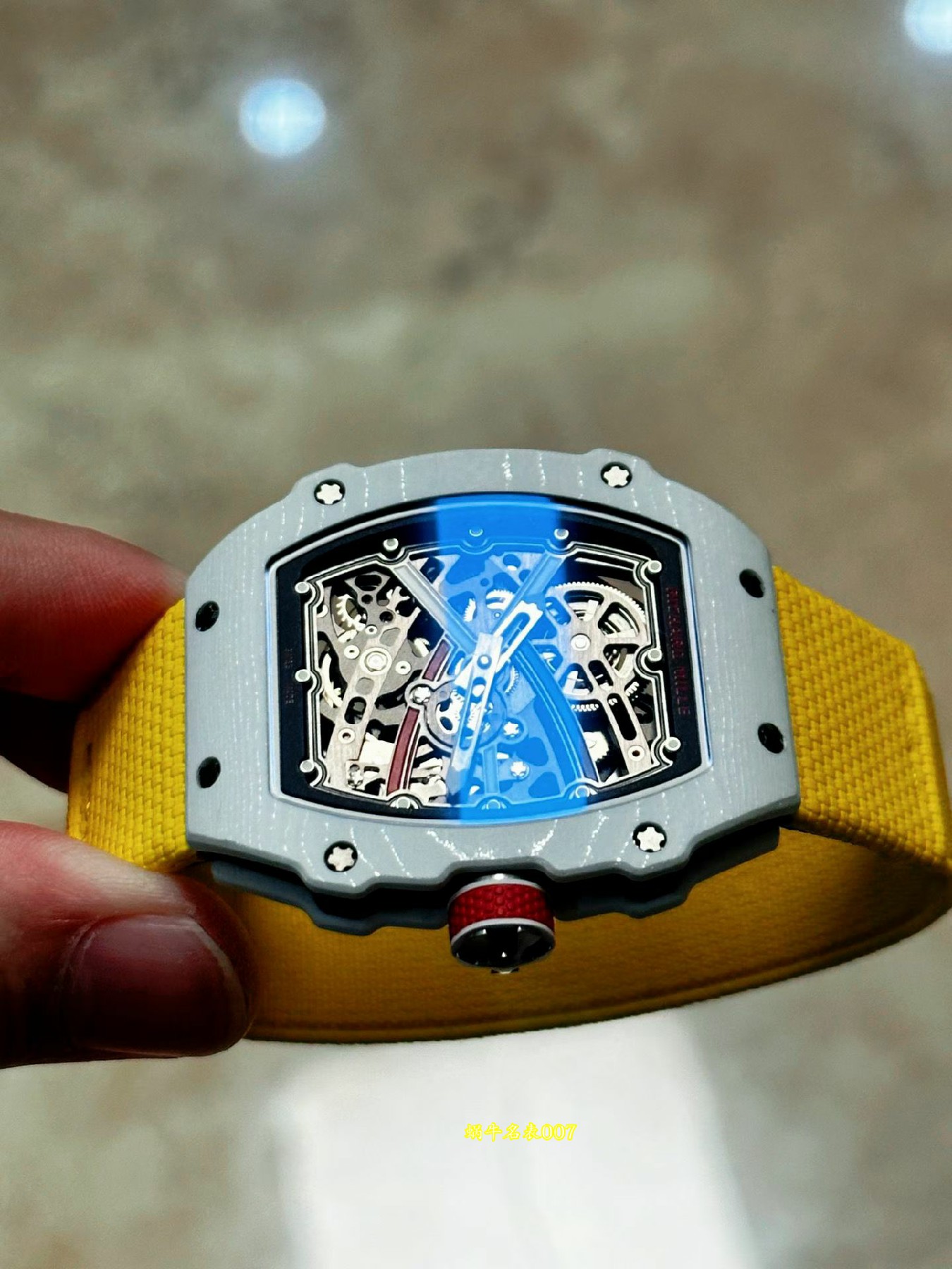 高端定制复刻腕表Richard mille理查德米勒RM67-02白法国正品荧光碳纤维 /  