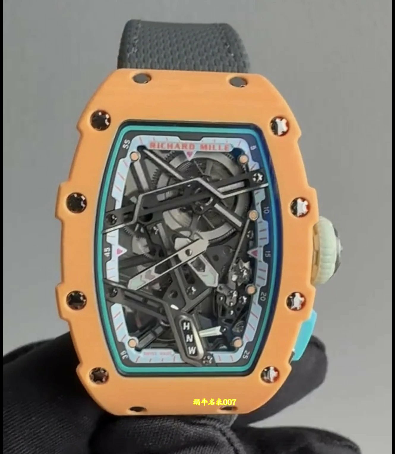 高端定制Richard Mille女士系列RM07-04 SALMON-PINK顶级复刻腕表 /  