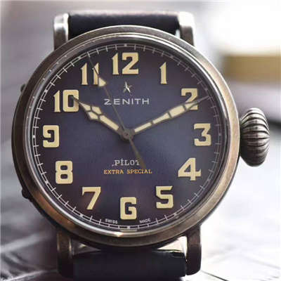 【独家视频测评XF厂一比一超A高仿手表】真力时飞行员系列11.1940.679 / 53.C808复古大飞腕表