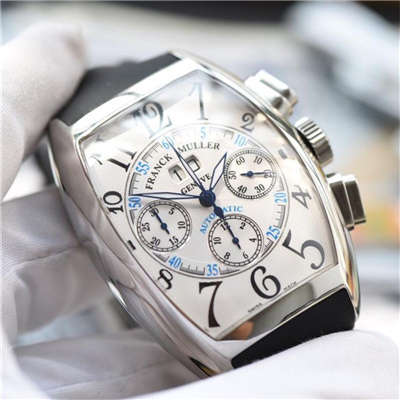 【视频评测V6厂1:1超A精仿手表】法兰克.穆勒MEN'S COLLECTION系列8880 CC AT 白金表壳黑面时标腕表