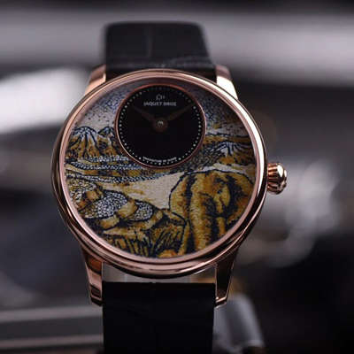 雅克德罗艺术工坊精品女表！精美两针设计，天热贝母加彩绘艺术图案表面