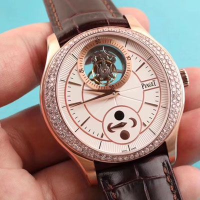 【R8厂超A高仿陀飞轮手表】伯爵BLACK -TIE系列G0A37114,G0A39116腕表