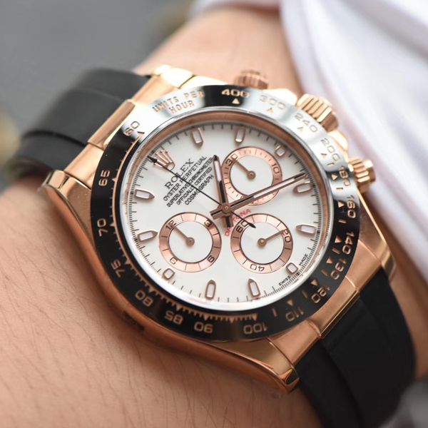 【N厂一比一超A高仿手表】劳力士宇宙计型迪通拿系列M116515ln-0014腕表、116515LN-L(FC) 象牙面腕表