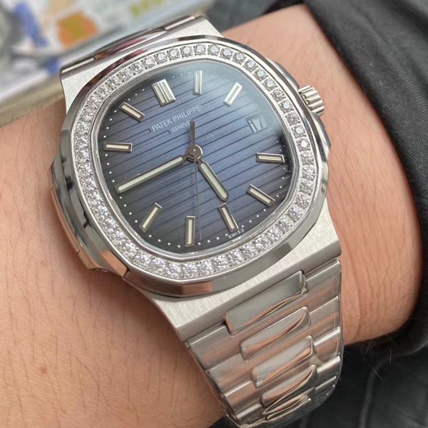 高端定制PPF厂V4视频定制莫桑石、真钻百达翡丽鹦鹉螺顶级复刻高仿5711/1A-010奢华与斯文并存