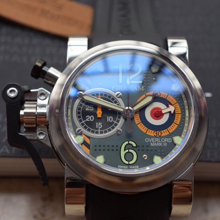 【实拍图鉴赏】SF厂1:1超A精仿格林汉姆超大霸王Mark III绿面限量版计时码表