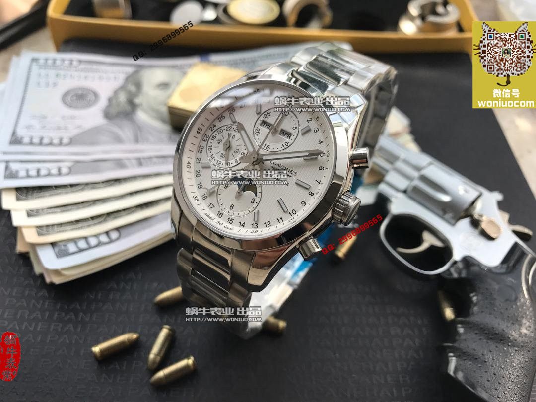 【实拍图鉴赏】YL厂1:1顶级复刻手表之浪琴康铂旗舰版L2.798.4.52.6男表《黑面表盘》 / L052A