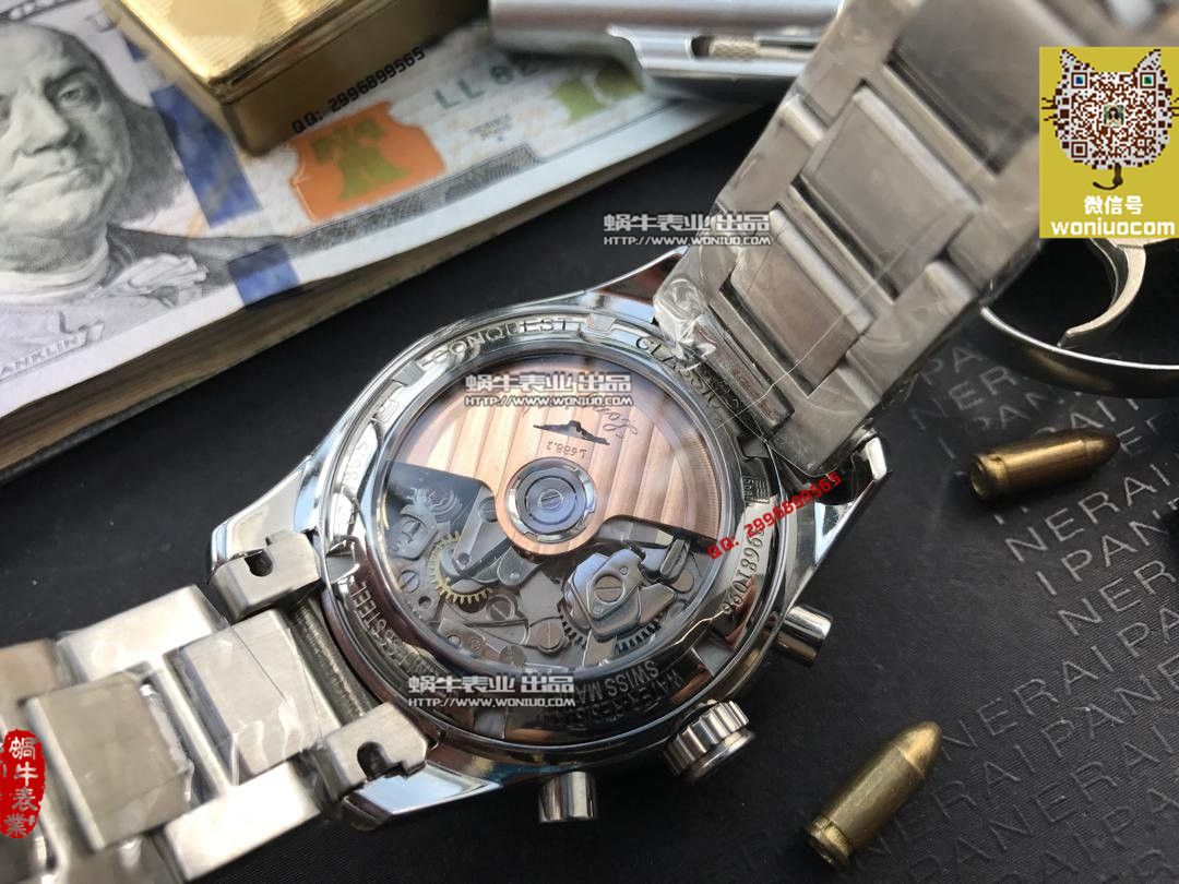 【实拍图鉴赏】YL厂1:1顶级复刻手表之浪琴康铂旗舰版L2.798.4.52.6男表《黑面表盘》 / L052A