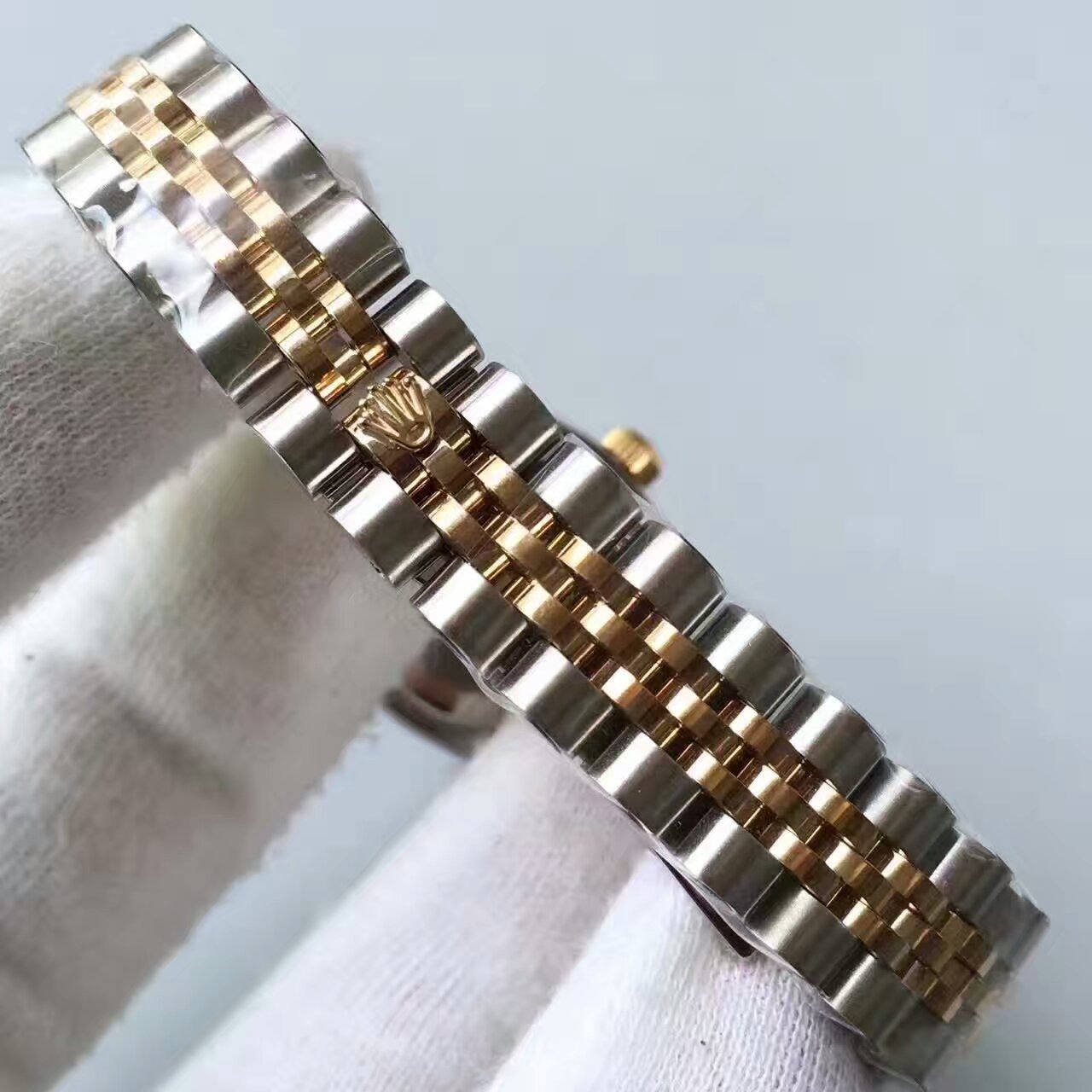 【台湾厂顶级复刻高仿手表】劳力士女装日志型系列279383RBR香槟面表盘女士腕表 / R144