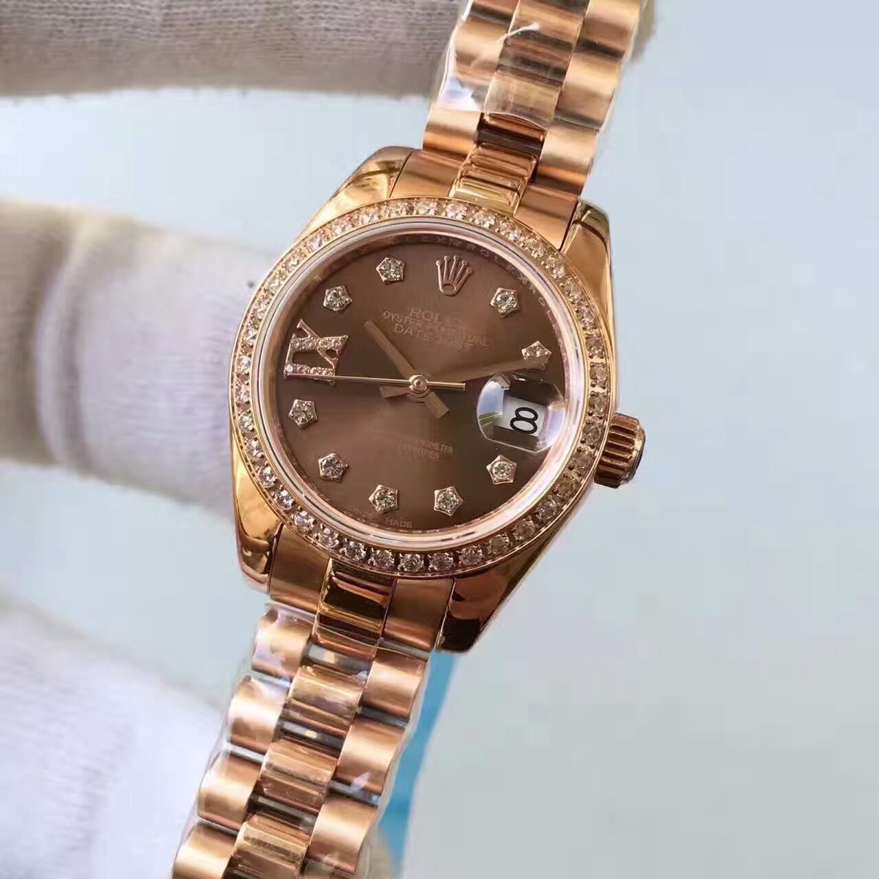 【台湾厂1:1高仿精仿手表】劳力士女装日志型系列279135RBR-83345腕表 / R145