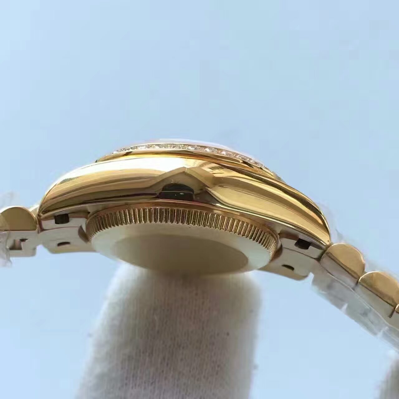 【台湾厂1:1复刻高仿手表】劳力士女装日志型系列279178香槟面表盘女士腕表 / R147