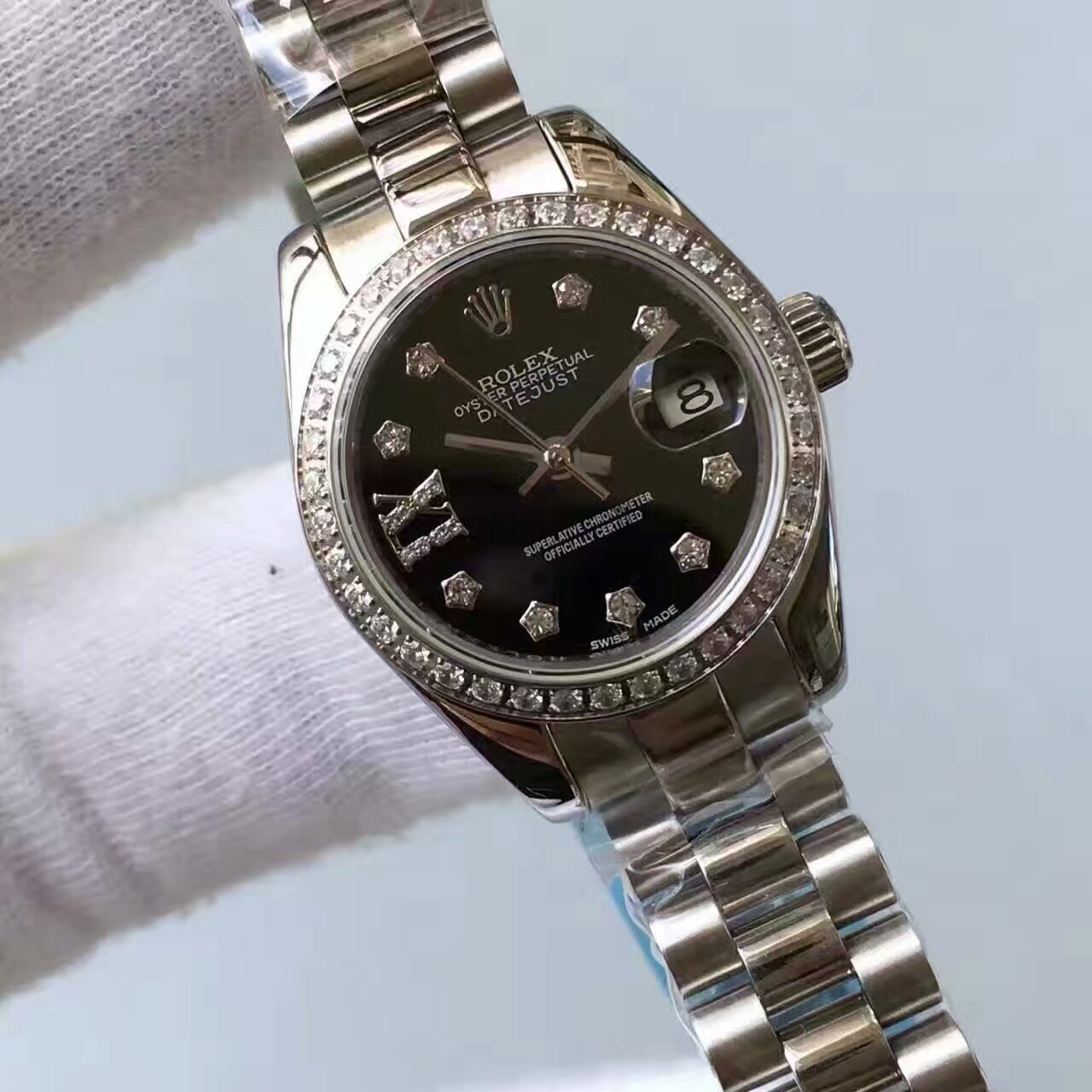 【台湾厂一比一复刻手表】劳力士女装日志型系列黑面表盘腕表 / R148