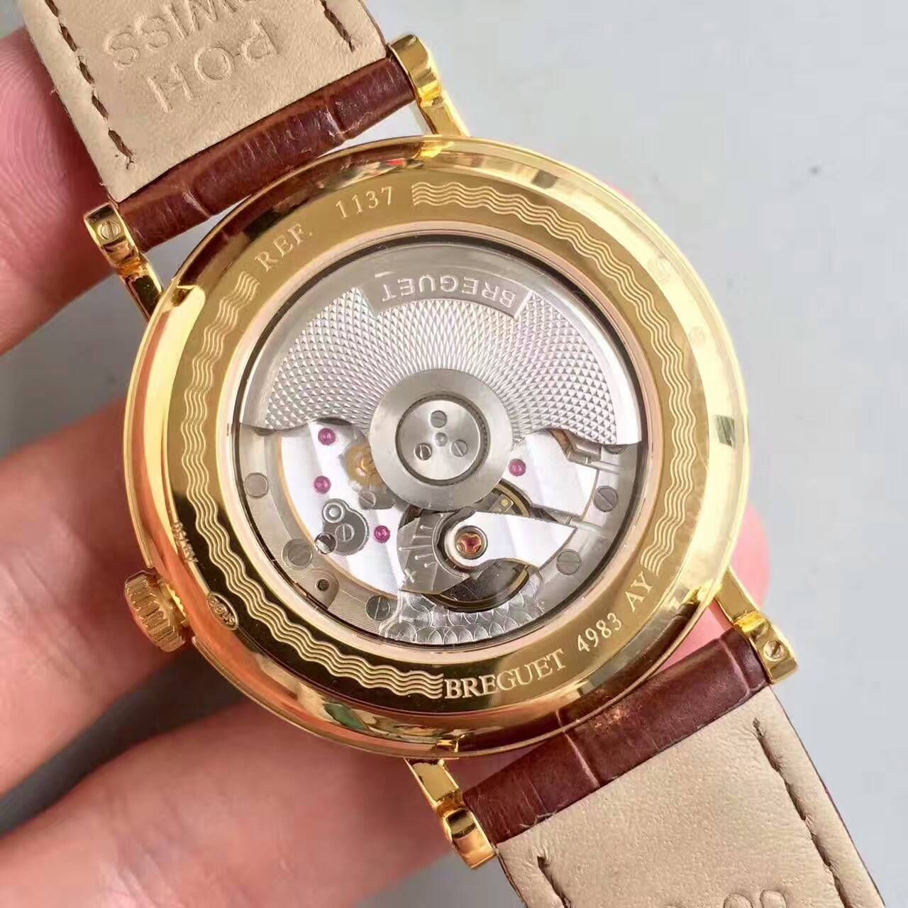 【VF厂顶级一比一复刻手表】宝玑经典系列7137BA/11/9V6 黄金月相腕表 / BZ028